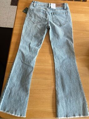 RSQ Light Blue Flared Jeans - Raw Hem